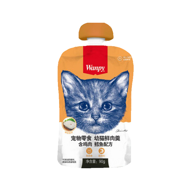  پودینگ غذای گربه ونپی مدل مرغ و ماهی کاد وزن 90 گرم 