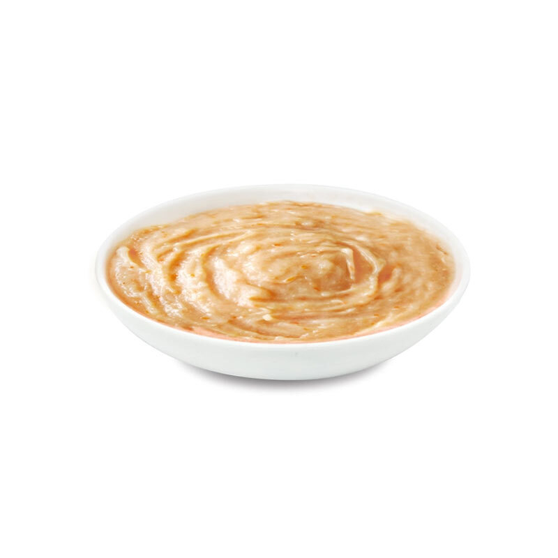 تصویر محتویات پودینگ گربه ونپی با طعم ماهی سالمون، مرغ و هویج وزن 90 گرم