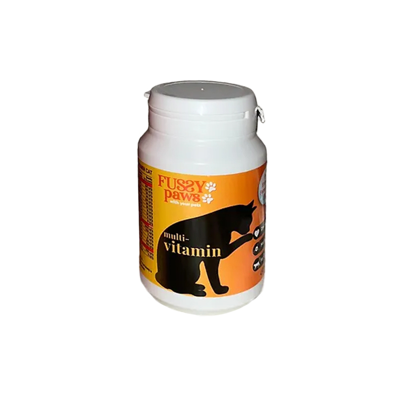  عکس قرص مولتی ویتامین مخصوص گربه فاسی پاو بسته 150 عددی 