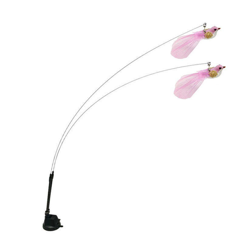  تصویر با فنر اسباب بازی پرنده فنری گربه Cat Feather Toy 