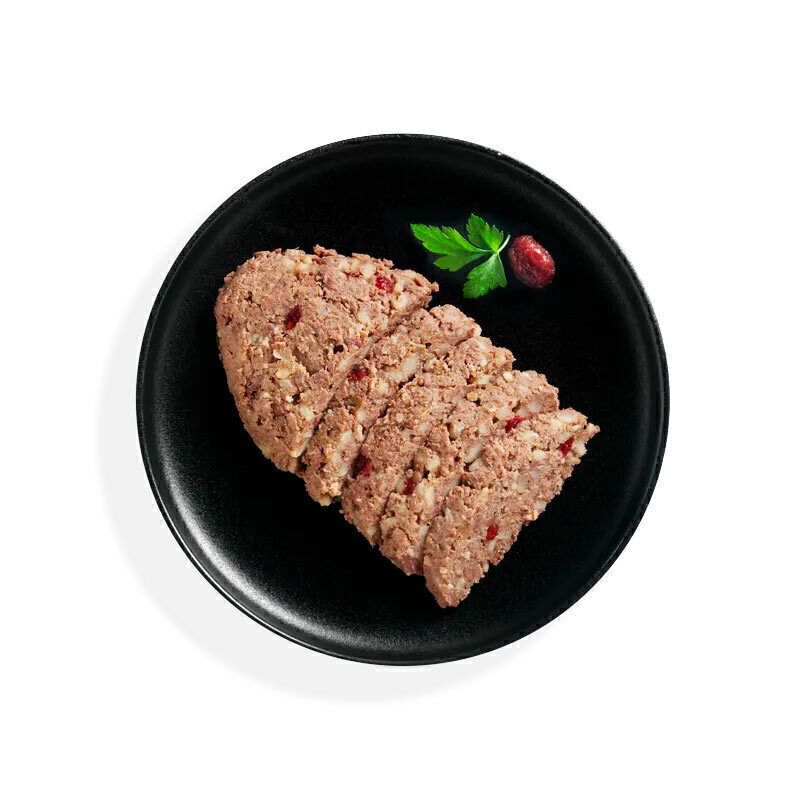  تصویر محتویات پوچ سگ بلکاندو با طعم اردک, برنج و ذغال‌اخته وزن 300 گرم 